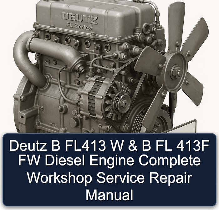 Deutz B FL 413 W & B FL 413F FW Dieselmotor - Werkstatt-Reparaturanleitung