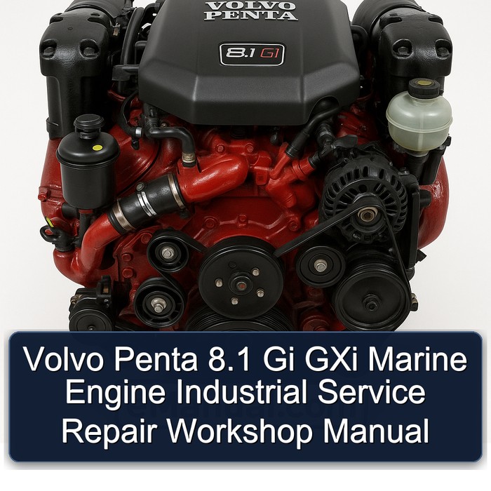 Volvo Penta 8.1 Gi GXi Marine Engine Industrial Service Repair Workshop Manual 