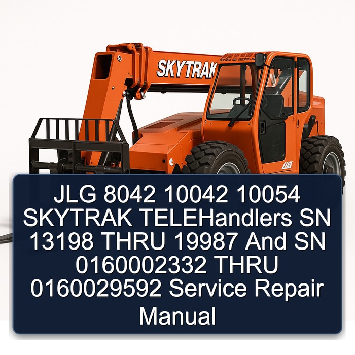 JLG 8042 10042 10054 SKYTRAK TELEHandlers SN 13198 THRU 19987 And SN 0160002332 THRU 0160029592 Service Repair Manual