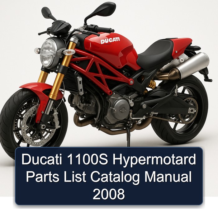 Ducati 1100S Hypermotard Parts List Catalog Manual 2008
