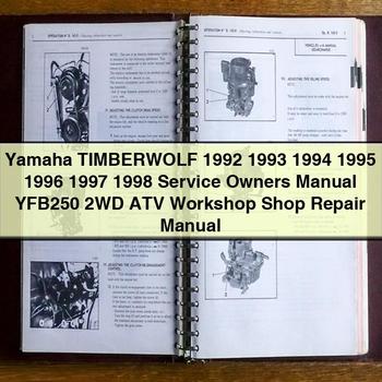 Yamaha TIMBERWOLF 1992-1998 Service Owners Manual YFB250 2WD ATV Workshop Shop Repair Manual PDF
