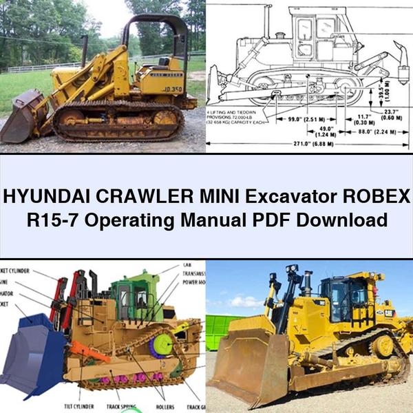 Hyundai Crawler Mini Excavator ROBEX R15-7 Operating Manual 