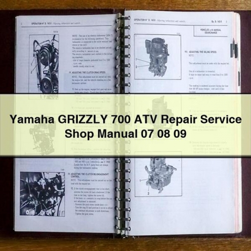 Yamaha Grizzly 700 ATV 07 08 09 Workshop Service Repair Manual PDF Download