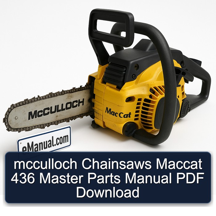 mcculloch Chainsaws Maccat 436 Master Parts Manual PDF Download