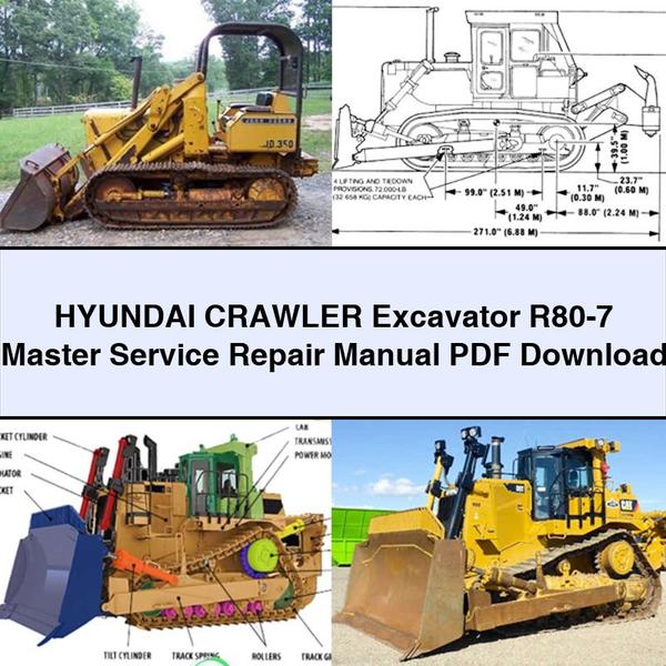 Hyundai Crawler Excavator R80-7 Master Service Repair Manual