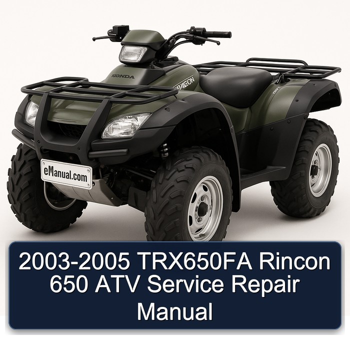 2003-2005 TRX650FA Rincon 650 ATV Manual de servicio y reparación