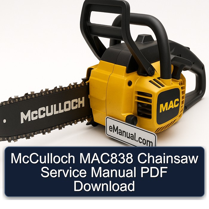 McCulloch MAC838 Chainsaw Service Manual PDF Download