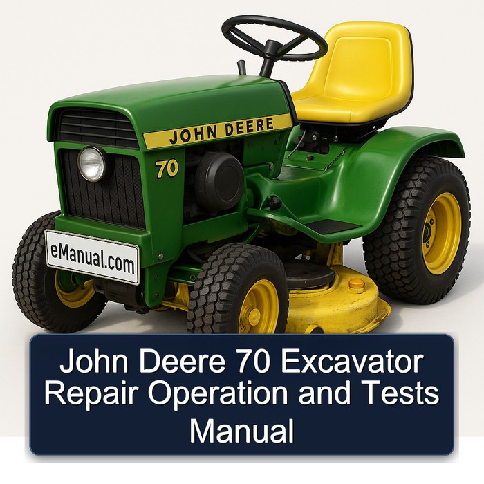 Manual de Reparación y Pruebas de la Excavadora John Deere 70