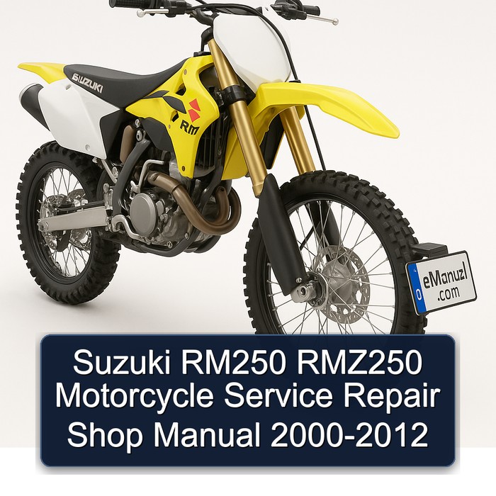 Suzuki RM250 RMZ250 Motorcycle Service Repair Shop Manual 2000-2012