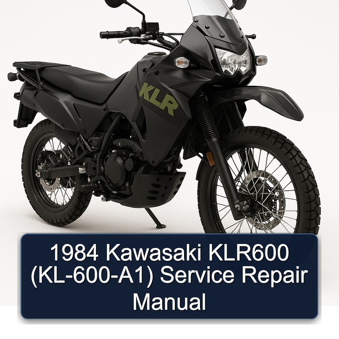 1984 Kawasaki KLR600 (KL-600-A1) Manual de servicio y reparación