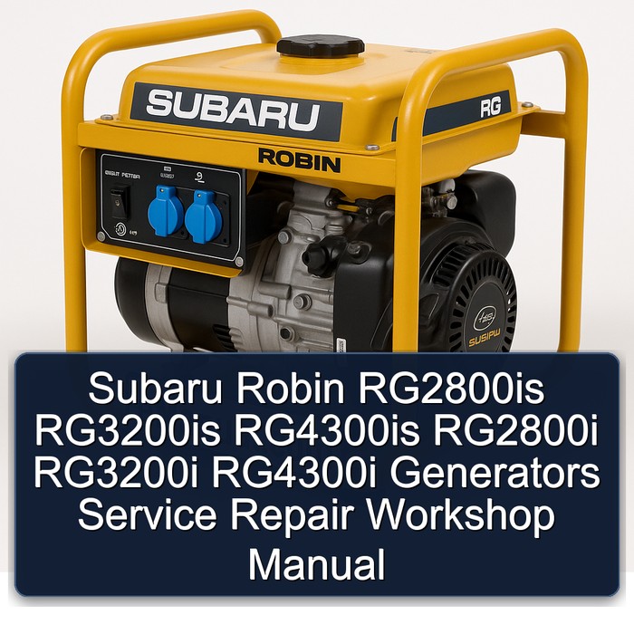 Subaru Robin RG2800is RG3200is RG4300is RG2800i RG3200i RG4300i Generators Service Repair Workshop Manual