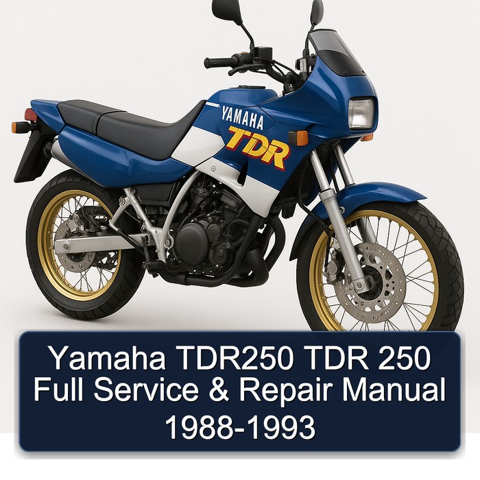 Yamaha TDR250 TDR 250 Full Manual de servicio y reparación 1988-1993