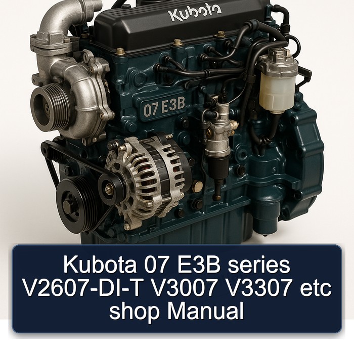 Manual de Taller Kubota Serie E3B 07 (V2607-DI-T, V3007, V3307, etc.)
