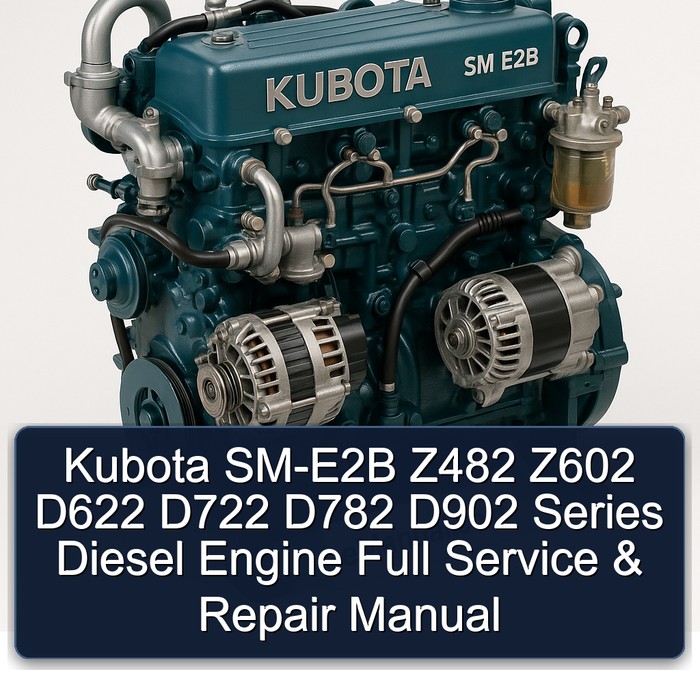 Kubota SM-E2B Z482 Z602 D622 D722 D782 D902 Series Diesel Engine Full Service & Repair Manual 