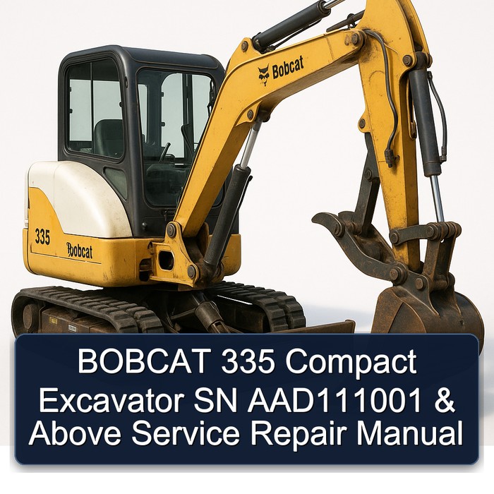 BOBCAT 335 Compact Excavator SN AAD111001 & Above Service Repair Manual 