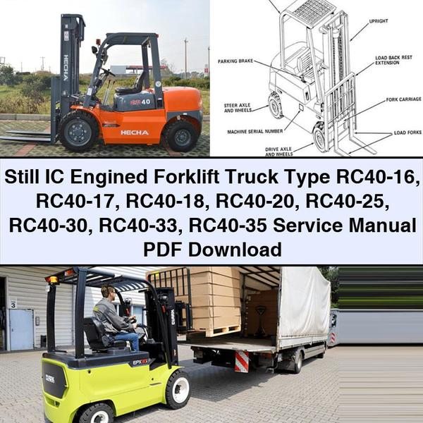 Still IC Engined Forklift Truck Type RC40-16 RC40-17 RC40-18 RC40-20 RC40-25 RC40-30 RC40-33 RC40-35 Service Repair Manual 