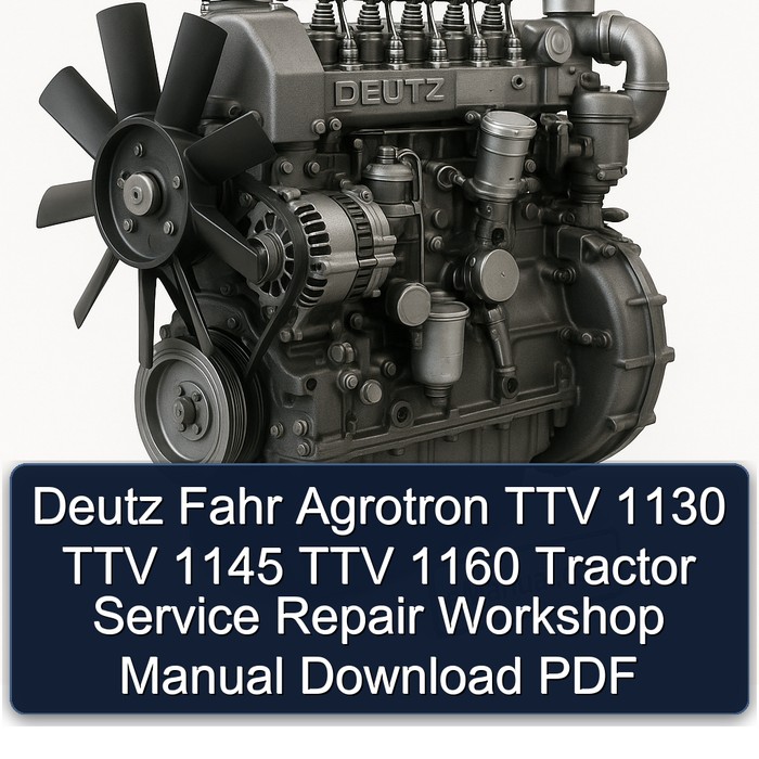 Manual de Servicio y Reparación del Tractor Deutz Fahr Agrotron TTV 1130, 1145, 1160 (PDF)