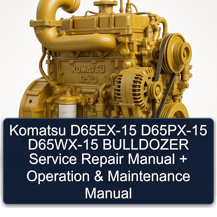 Komatsu D65EX-15 D65PX-15 D65WX-15 BULLDOZER Manual de servicio y reparación + Operation & Maintenance Manual