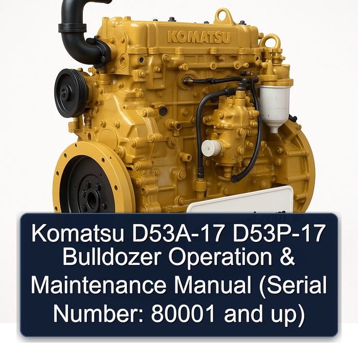 Komatsu D53A-17 D53P-17 Bulldozer Operation & Maintenance Manual (Serial Number: 80001 and up)