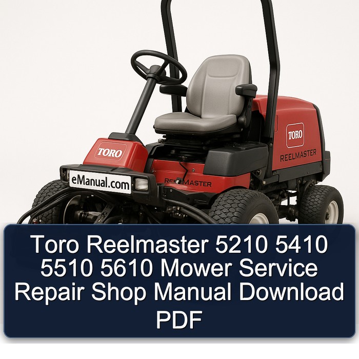 Manual de Servicio y Reparación Toro Reelmaster 5210, 5410, 5510, 5610 (PDF)