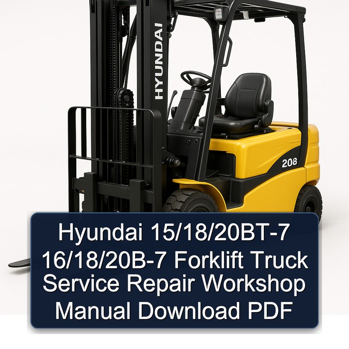Manual de Servicio y Reparación de Carretillas Elevadoras Hyundai 15/18/20BT-7 y 16/18/20B-7 (PDF)