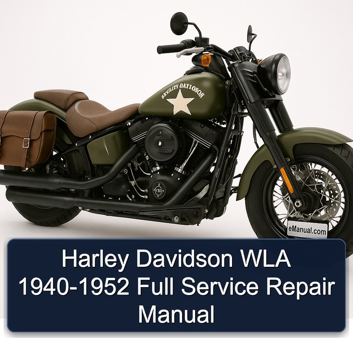 Harley Davidson WLA 1940-1952 Full Manual de servicio y reparación