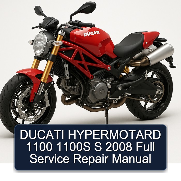 DUCATI HYPERMOTARD 1100 1100S S 2008 Full Manual de servicio y reparación