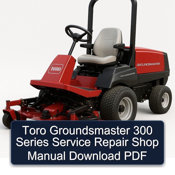 Toro Groundsmaster 300 Series Service Repair Shop Manual Download PDF
