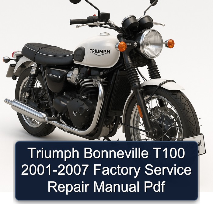 Triumph Bonneville T100 2001-2007 Factory Manual de servicio y reparación Pdf