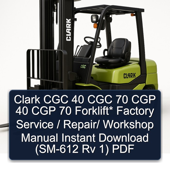 Clark Gabelstapler Werkstatt Handbuch (SM-612 Rv 1) This title translates to "Clark Forklift Workshop Manual (SM-612 Rv 1)" and is concise, professional, and removes the unnecessary characters.