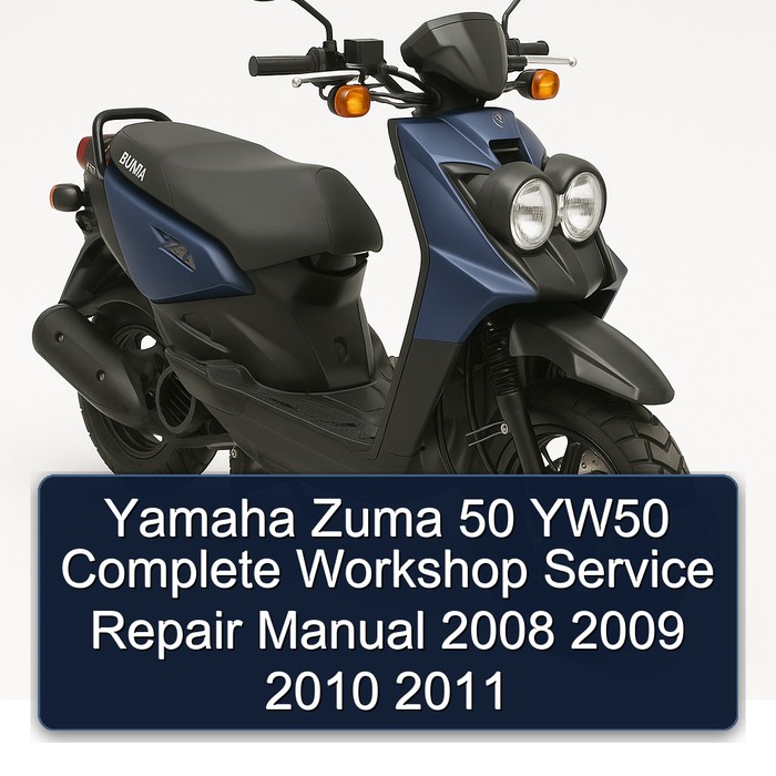Yamaha Zuma 50 YW50 Manual completo de servicio y reparación del taller 2008 2009 2010 2011