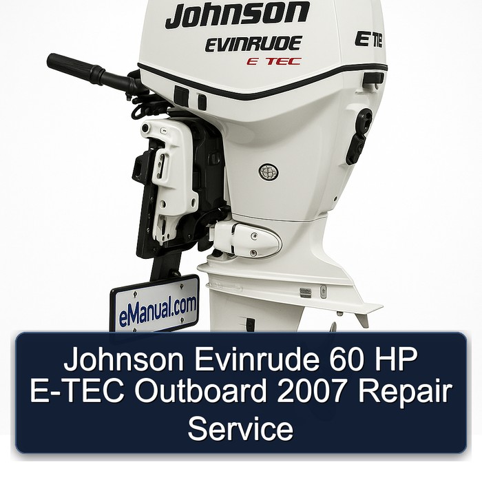 Johnson Evinrude 60 HP E-TEC Outboard 2007 Repair Service