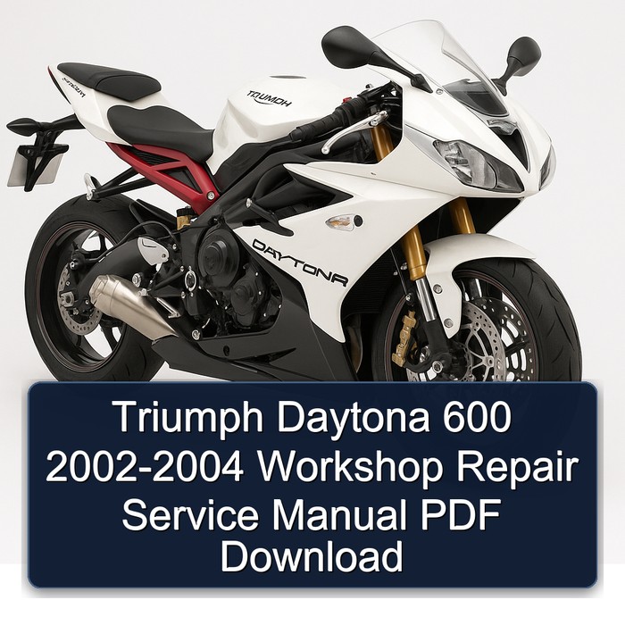 Triumph Daytona 600 2002-2004 Workshop Repair Service Manual PDF Download