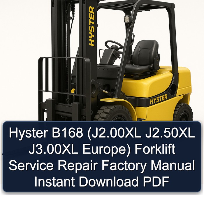 Hyster B168 (J2.00XL, J2.50XL, J3.00XL, Europa) Werkstatt-Handbuch - Sofort-Download als PDF