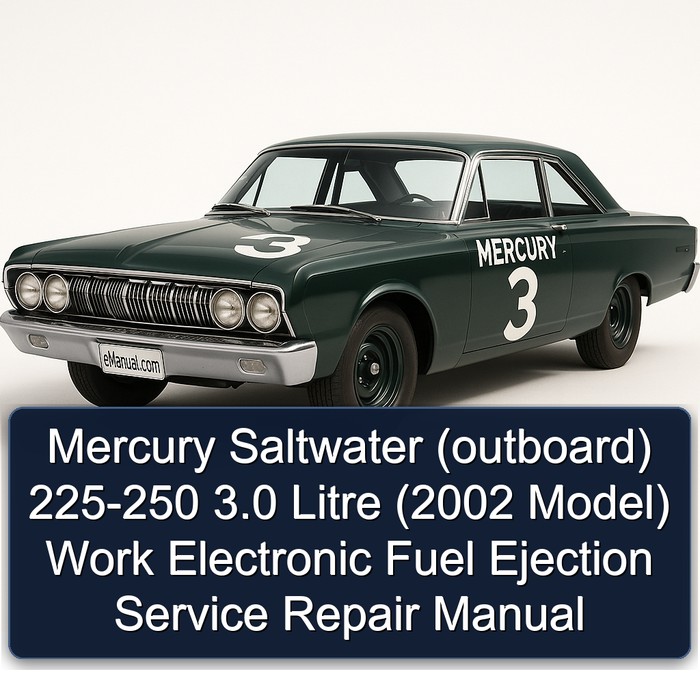 Mercury Saltwater (outboard) 225-250 3.0 Litre (2002 Model) Work Electronic Fuel Ejection Service Repair Manual