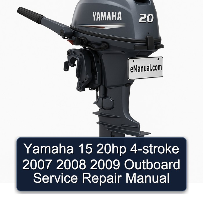 Yamaha 15 20hp 4-stroke 2007 2008 2009 Outboard Manual de servicio y reparación