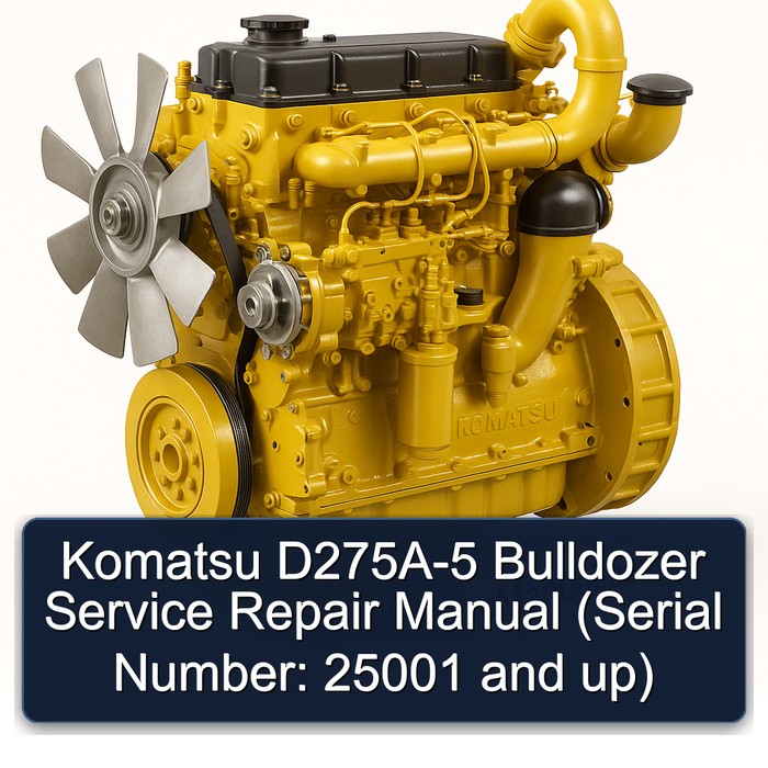 Komatsu D275A-5 Bulldozer Manual de servicio y reparación (Serial Number: 25001 and up)