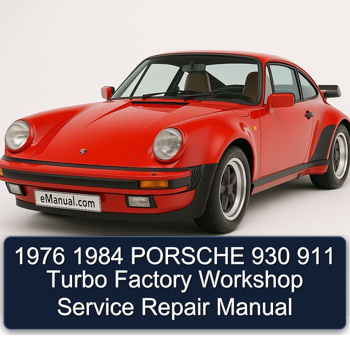 1976 1984 PORSCHE 930 911 Turbo Factory Workshop Manual de servicio y reparación
