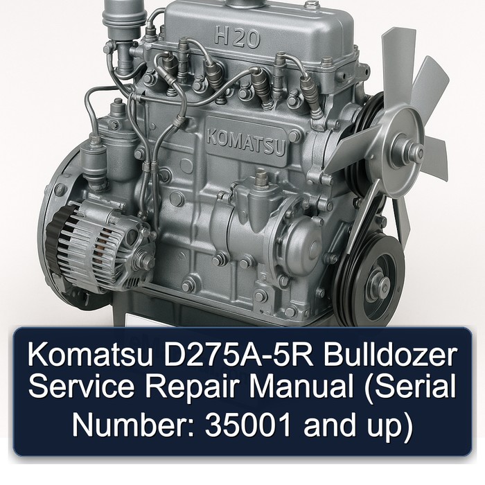 Komatsu D275A-5R Bulldozer Manual de servicio y reparación (Serial Number: 35001 and up)