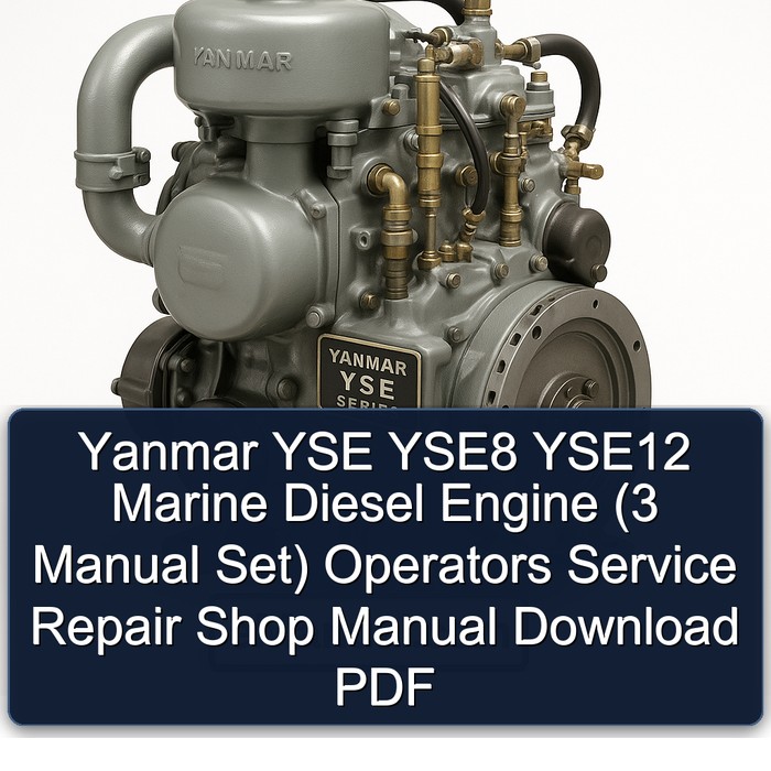 Yanmar YSE YSE8 YSE12 Marine Diesel Engine (3 Manual Set) Operators Service Repair Shop Manual Download PDF