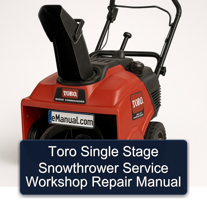 Toro Single Stage Snowthrower Service Workshop Repair Manual