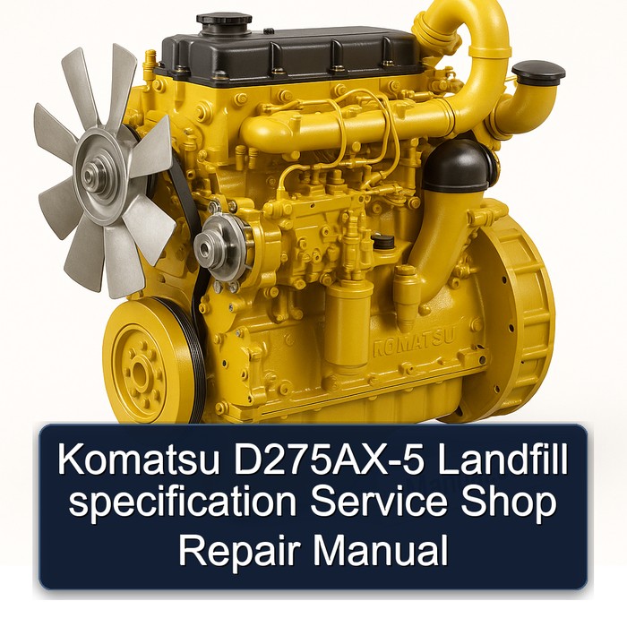 Manual de Servicio y Reparación Komatsu D275AX-5 para Rellenos Sanitarios
