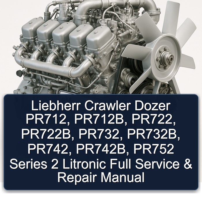 Manual de Servicio y Reparación Completo para Dozers de Cadenas Liebherr PR712/PR712B/PR722/PR722B/PR732/PR732B/PR742/PR742B/PR752 Serie 2 Litronic