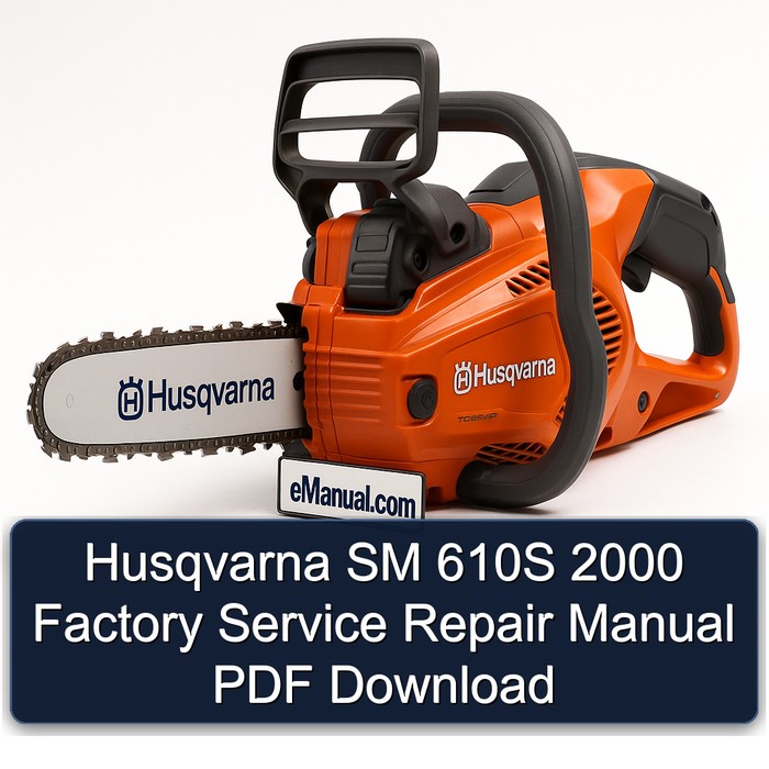 Husqvarna SM 610S 2000 Factory Manual de servicio y reparación PDF Download
