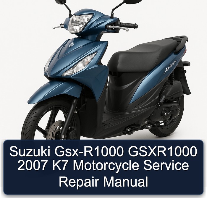 Suzuki Gsx-R1000 GSXR1000 2007 K7 Motorcycle Manual de servicio y reparación