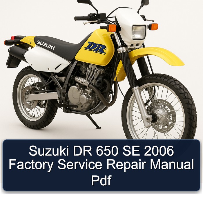Suzuki DR 650 SE 2006 Factory Manual de servicio y reparación Pdf