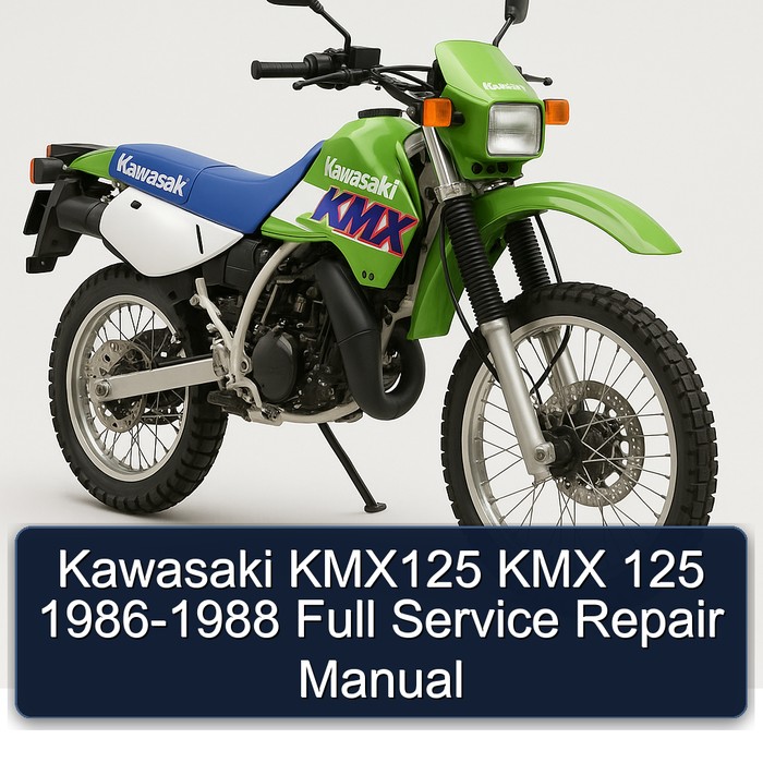 Kawasaki KMX125 KMX 125 1986-1988 Full Manual de servicio y reparación