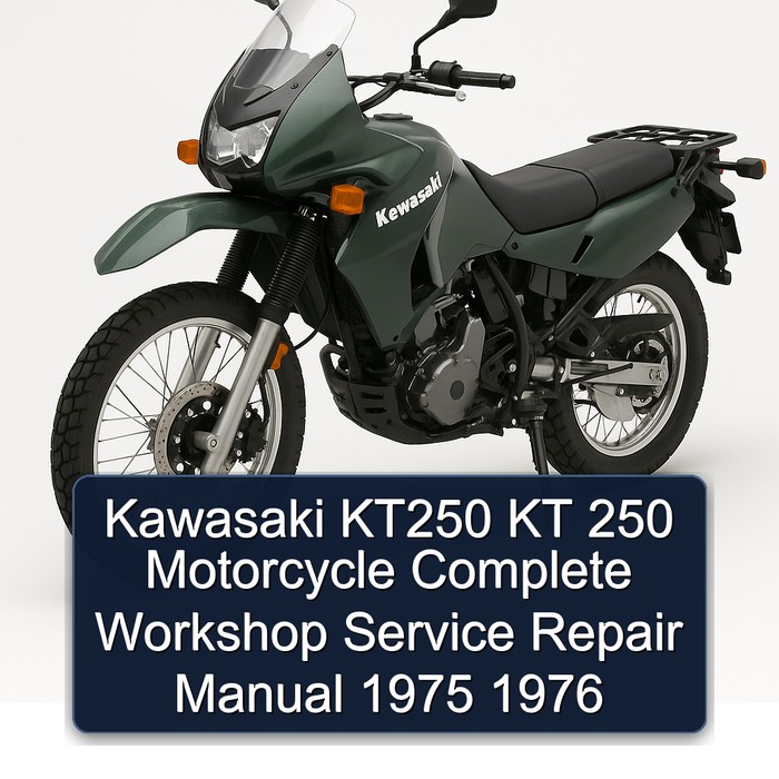 Kawasaki KT250 KT 250 Motorcycle Manual completo de servicio y reparación del taller 1975 1976