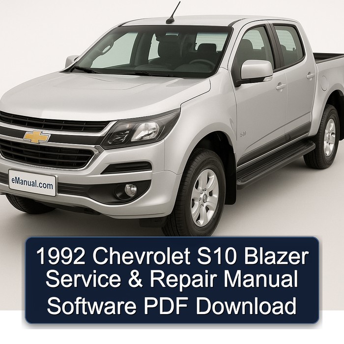 1992 Chevrolet S10 Blazer Manual de servicio y reparación Software PDF Download