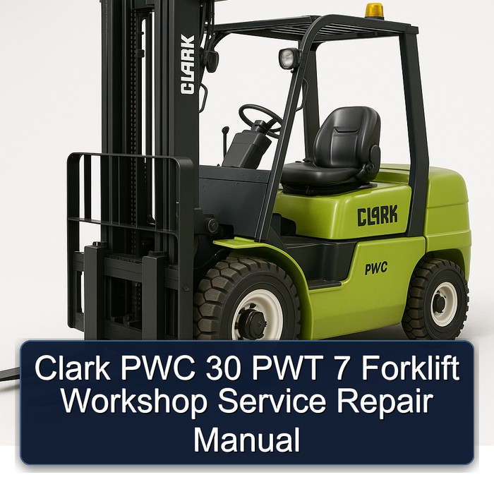 Manual de Servicio y Reparación de Montacargas Clark PWC 30 PWT 7